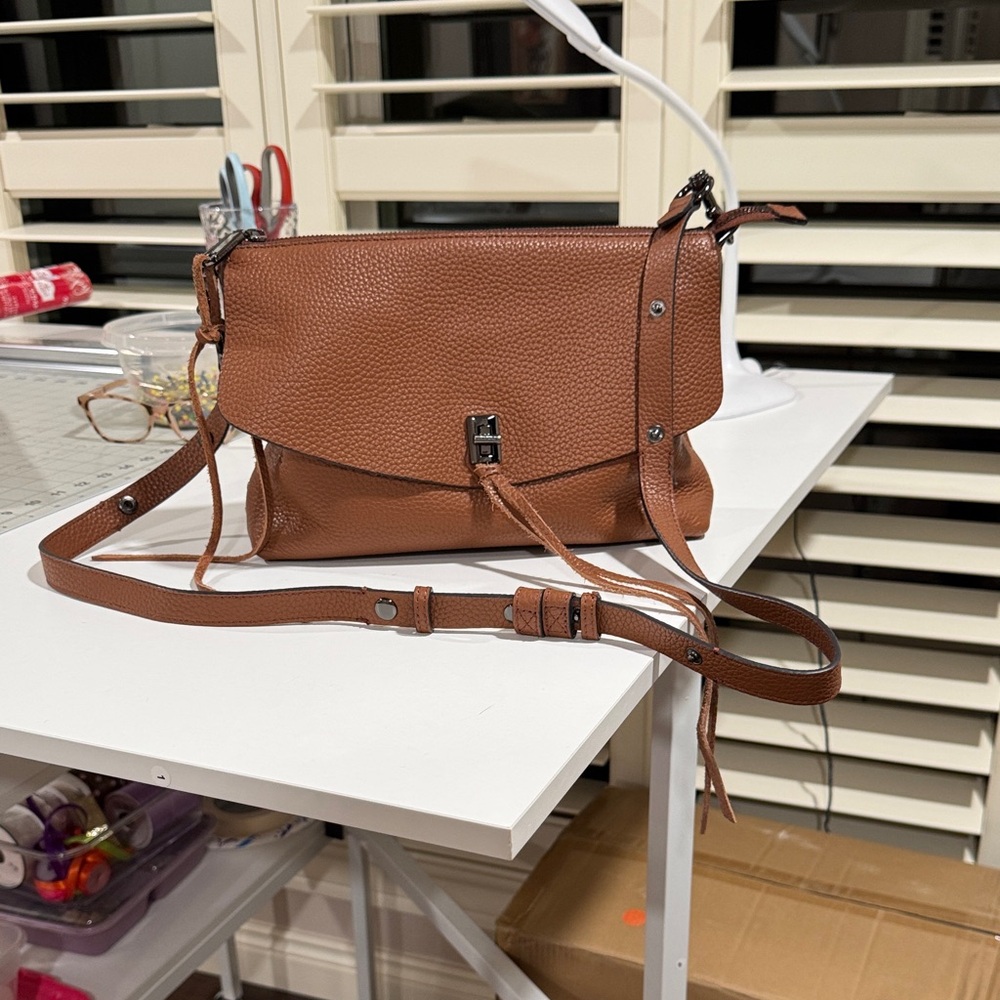 Rebecca Minkoff Darren Top Zip Leather Crossbody Bag